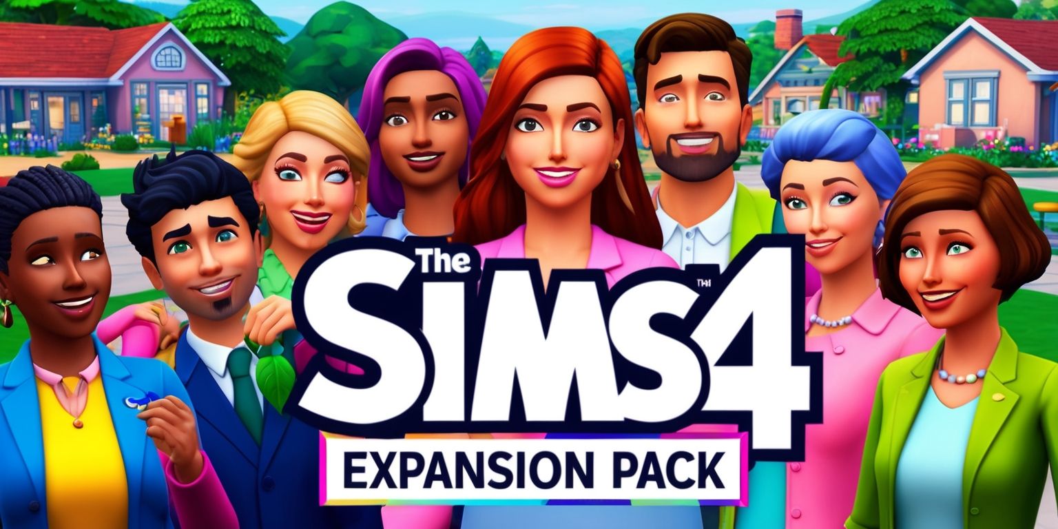 A colorful digital illustration of The Sims 4 expansion pack, featuring a vibrant and lively atmosphere, with various Sims characters in the foreground, each with distinct facial features, skin tones, and unique attributes, surrounded by detailed background elements, including homes, gardens, and community lots, with prominent display of the expansion pack's logo, a stylized, modern, and sleek design, in a bold, sans-serif font, with the title of the pack prominently displayed, and a mix of bright, pastel colors, such as pink, blue, and yellow, with a subtle gradient effect, and a shallow depth of field, to emphasize the central characters and logo, on a clean and minimalist layout, with ample negative space, to create a sense of depth and visual appeal.